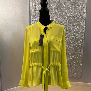 NWT Banana Republic Neon Yellow Blouse,    size M